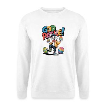 Easter bunny with colorful eggs - Unisex Sweatshirt - white - Front