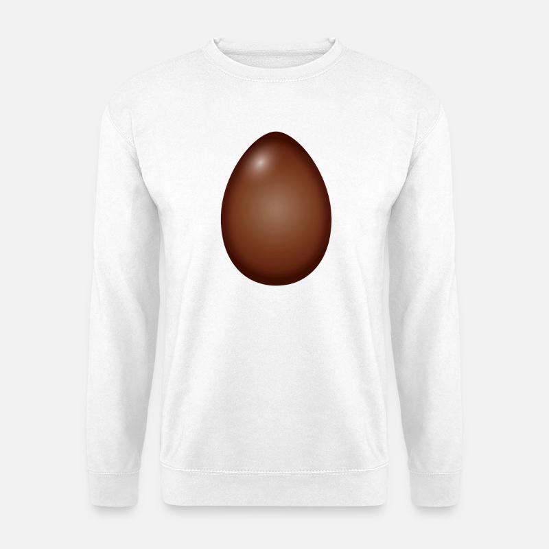 Chocolate Easter egg classic and simple - Unisex Sweatshirt - white
