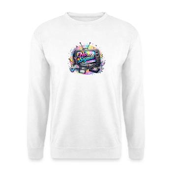 Retro Signal Rainbow TV T-Shirt Logo - Unisex Sweatshirt - white - Front