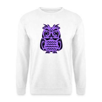 Purple Owl Silhouette - Unisex Sweatshirt - white - Front