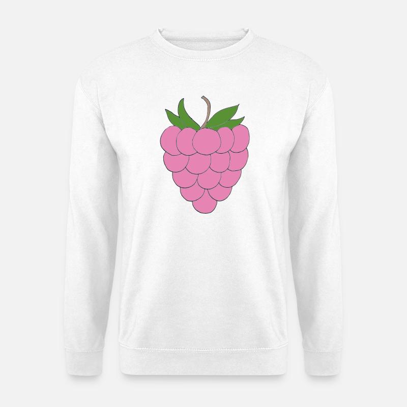 Rosa Himbeer-Illustration - Unisex Pullover - Weiß
