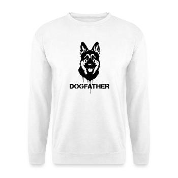 Cooler Dogfather Schäferhund Papa - Unisex Pullover - Weiß - Vorne