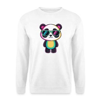 Rainbow Panda Sunglasses - Unisex Sweatshirt - white - Front