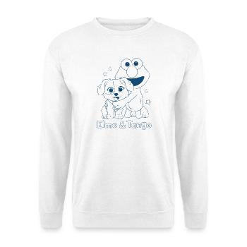 Sesame Street Tango & Elmo as a silhouette - Unisex Sweatshirt - white - Front
