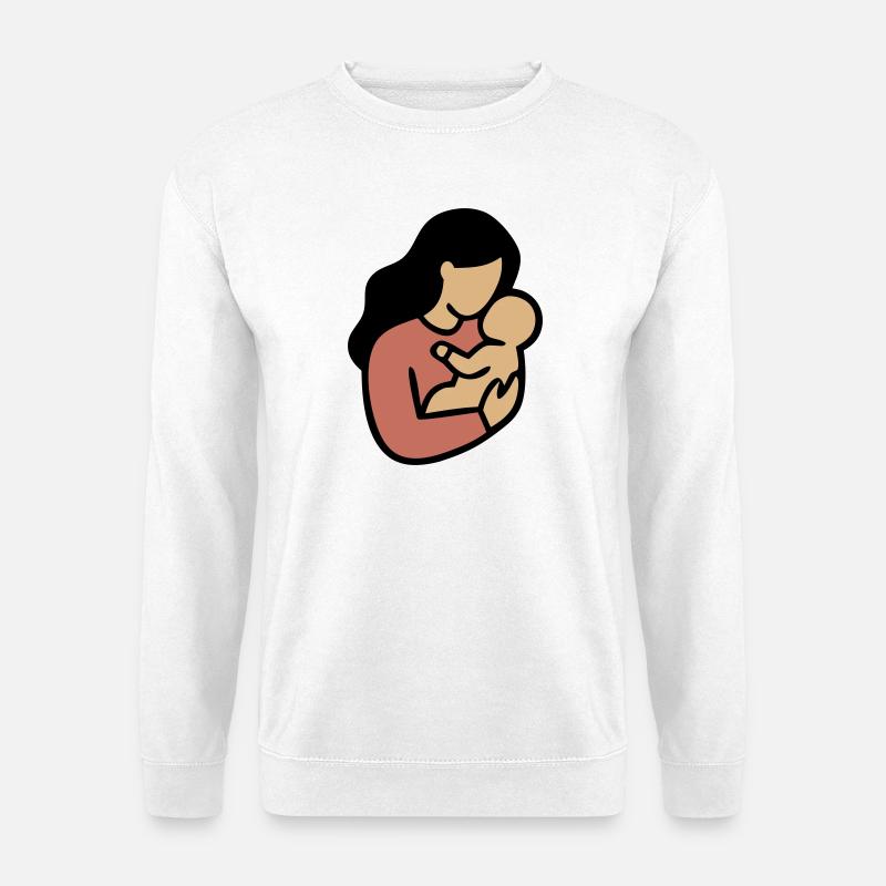 Mama Baby Boho Minimalismus - Unisex Pullover - Weiß