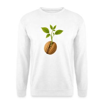 Petit Pousse Gros Noyer Design - Sweat-shirt Unisexe - blanc - Devant