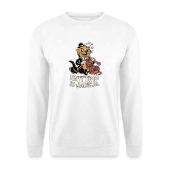 Loutre tricoteuse - Sweat-shirt Unisexe - blanc - Devant