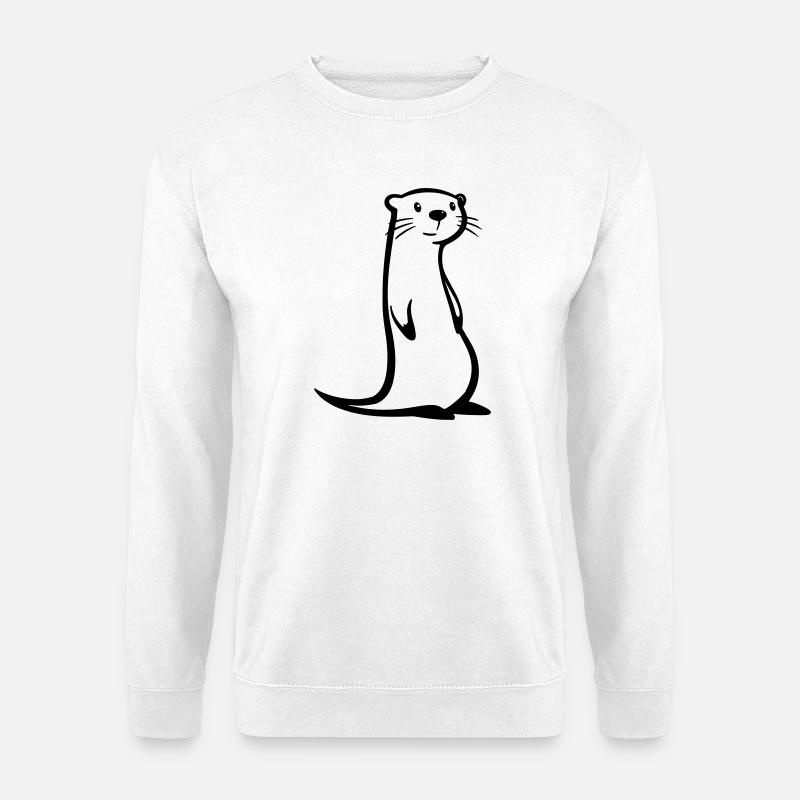 loutre - Sweat-shirt Unisexe - blanc