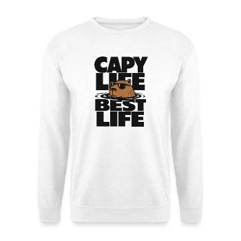 Capy Life Best Life Capybara - Unisex Sweatshirt - white - Front