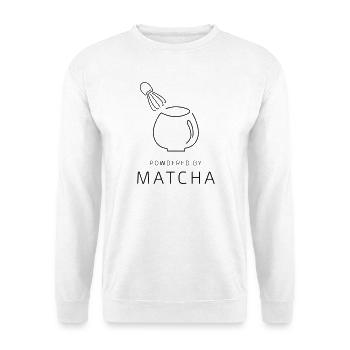 PowderedByMatcha - Unisex Pullover - Weiß - Vorne