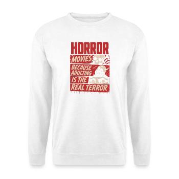 Humour de mode de vie de marathon d’horreur - Sweat-shirt Unisexe - blanc - Devant
