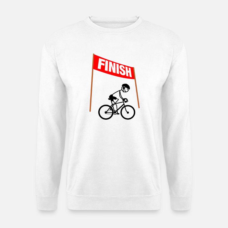 Junger Radfahrer-Finisher - Unisex Pullover - Weiß