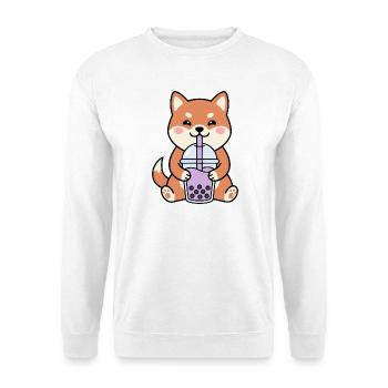 Charme de thé bubble Shiba Inu - Sweat-shirt Unisexe - blanc - Devant
