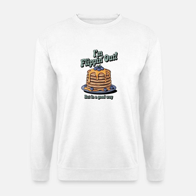 Pancake craze with syrup - Unisex Sweatshirt - white