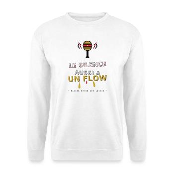 Le Silence a un Flow - Sweat-shirt Unisexe - blanc - Devant