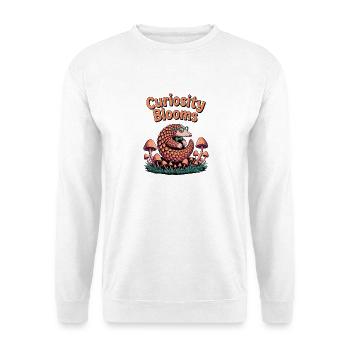 Schuppentier: Neugier blüht - Unisex Pullover - Weiß - Vorne