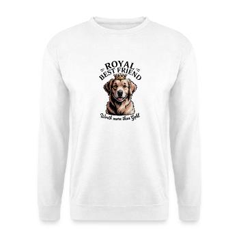 A dog with a crown – a royal motif - Unisex Sweatshirt - white - Front