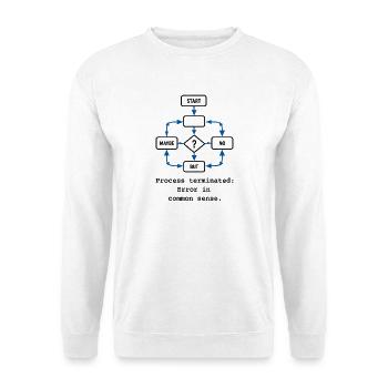 Process Terminated: Error in Common Sense - Unisex Pullover - Weiß - Vorne