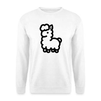 alpaga - Sweat-shirt Unisexe - blanc - Devant