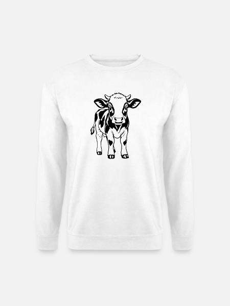 lustige Kuh T-shirt Geschenk Bauern - Unisex Pullover - Weiß