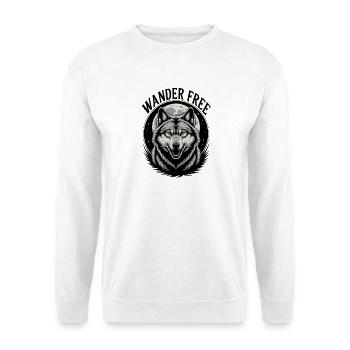 Wolf with the Moon - Unisex Sweatshirt - white - Front