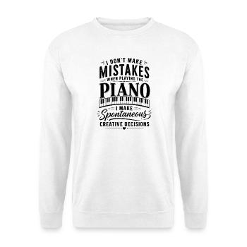 Piano Gift for Pianist and Music Teacher - Unisex Sweatshirt - white - Front