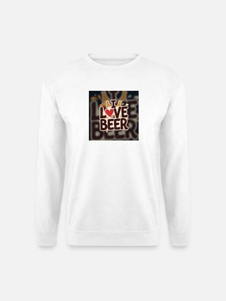 I Love Beer Heart Logo - Unisex Sweatshirt - white