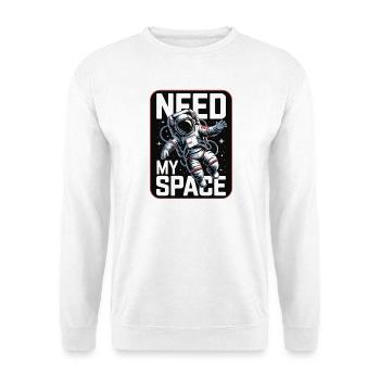 Need My Space Astronaut - Unisex Pullover - Weiß - Vorne