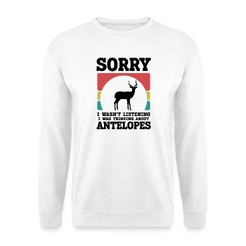Antelope Humor Saying Vintage Safari - Unisex Sweatshirt - white - Front