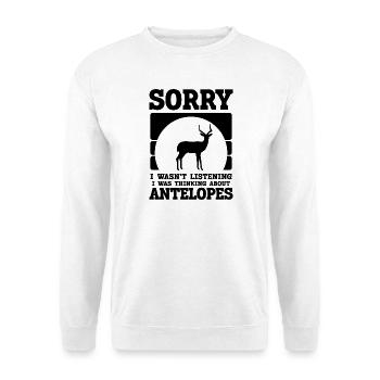 Antelope Humor Vintage - Unisex Sweatshirt - white - Front
