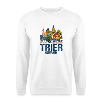 Historical Trier Germany City Skyline Novelty - Unisex Sweatshirt - white - Front