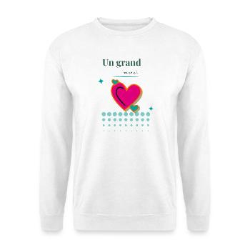 MERCI. MAÎTRESSE. MAÎTRE. MERCI MAÎTRESSE. MARIAGE - Sweat-shirt Unisexe - blanc - Devant