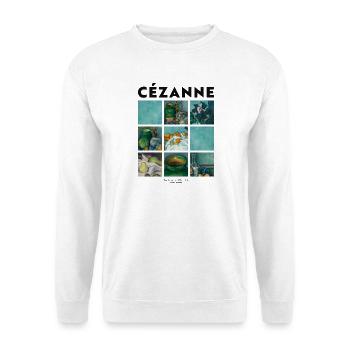 Kunst Malerei von Cezanne Impressionismus - Unisex Pullover - Weiß - Vorne - Alina (178cm) & Michal (187cm)