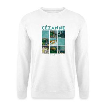 Kunst Malerei von Cezanne Impressionismus - Unisex Pullover - Weiß - Vorne - Alina (178cm) & Michal (187cm)