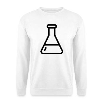 Chemielabor Erlenmeyer Flask - Unisex Pullover - Weiß - Vorne - Alina (178cm) & Michal (187cm)