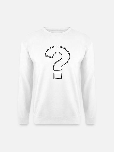 Fragezeichen handgezeichnet - Unisex Pullover - Weiß