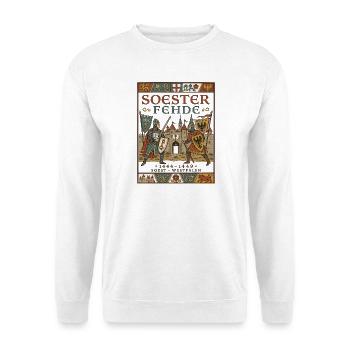  Mittelalterliches SOEST historische Soester Fehde - Unisex Pullover - Weiß - Vorne - Alina (178cm) & Michal (187cm)