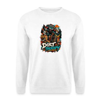  MTB-BIKE DOWNHILL-THERAPY Mountainbike Zubehör - Unisex Pullover - Weiß - Vorne - Alina (178cm) & Michal (187cm)