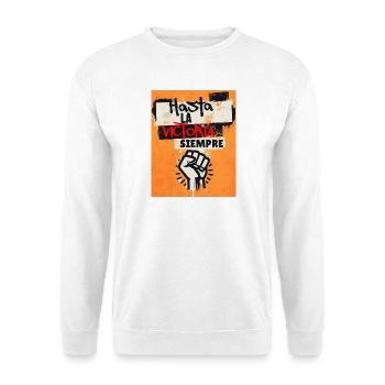 La victoria - Unisex Pullover - Weiß - Vorne - Alina (178cm) & Michal (187cm)