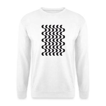 Opart-Wellen - Unisex Pullover - Weiß - Vorne - Alina (178cm) & Michal (187cm)