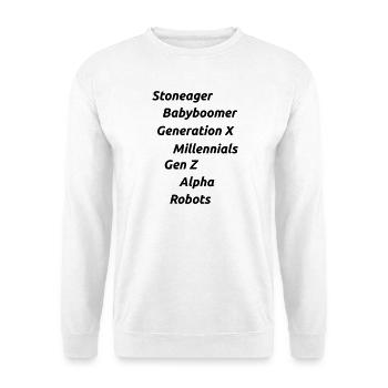 Generations - Unisex Pullover - Weiß - Vorne - Alina (178cm) & Michal (187cm)