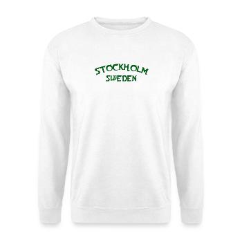 Stockholm Green Retro Texte - Sweat-shirt Unisexe - blanc - Devant