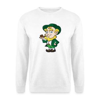 Leprechaun Pipe Charm - Unisex Sweatshirt - white - Front