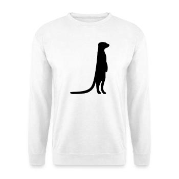 drôle de suricate animal curieux - Sweat-shirt Unisexe - blanc - Devant