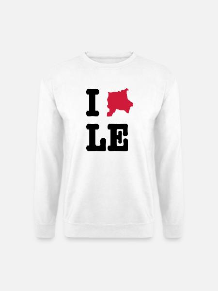 I Love Leipzig (I heart LE) - City Outline - Sweat-shirt Unisexe - blanc
