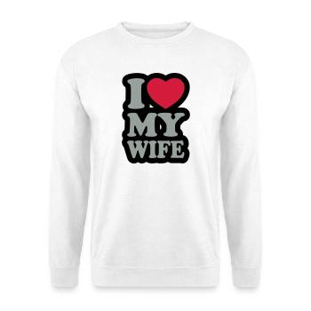 I love my wife - Unisex Sweatshirt - white - Front