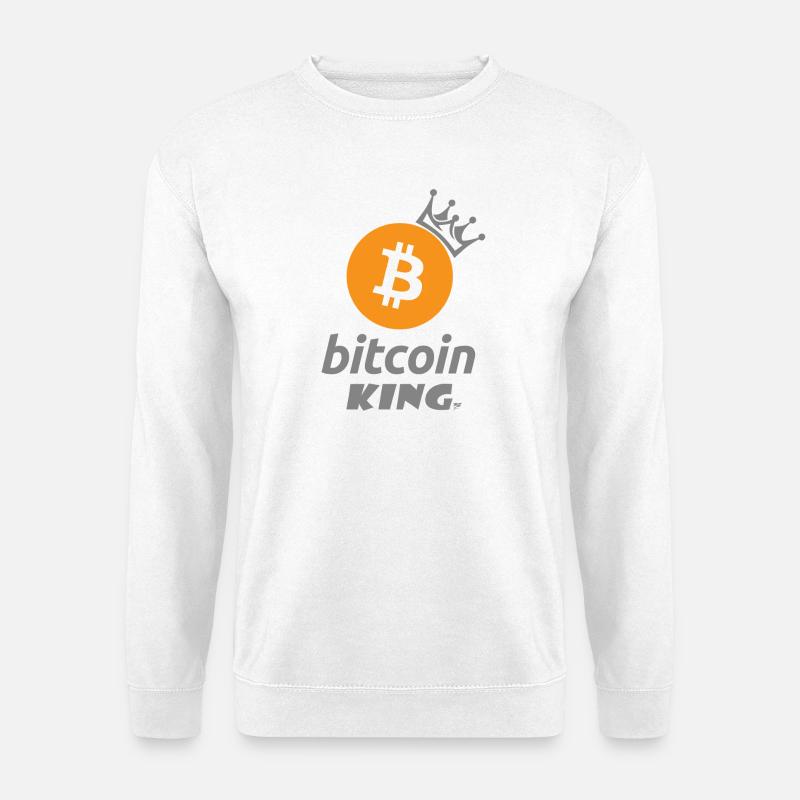 Bitcoin King Crown Logo Tee - Unisex Pullover - Weiß