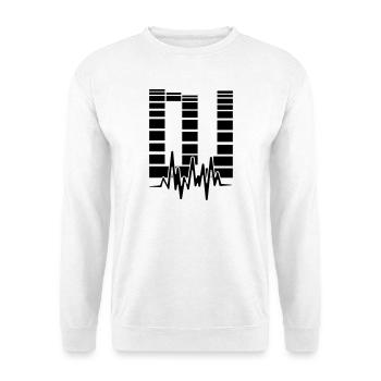 dj - Sweat-shirt Unisexe - blanc - Devant