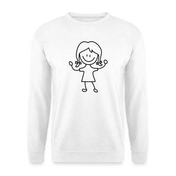 Kind Maedchen Kindergarten - Unisex Pullover - Weiß - Vorne