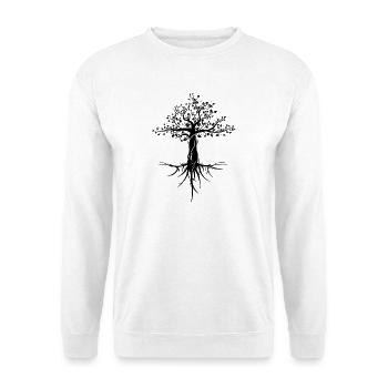 arbre arbre nature protection symbole cadeau forêt - Sweat-shirt Unisexe - blanc - Devant